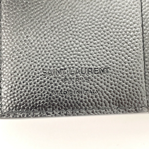 SAINT LAURENT PARIS Wallet Bifold Leather Black - Picture 9 of 10